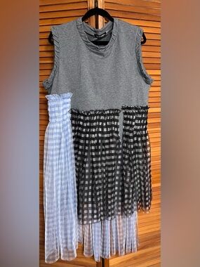 Gabby Isabella XL Mixed Media Tulle Patchwork Dress NWT